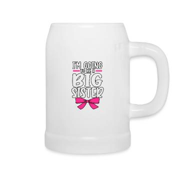 Baby Reveal I'm Going To Be A Big Sister Gender - Bierkrug - Weiß - Rechts