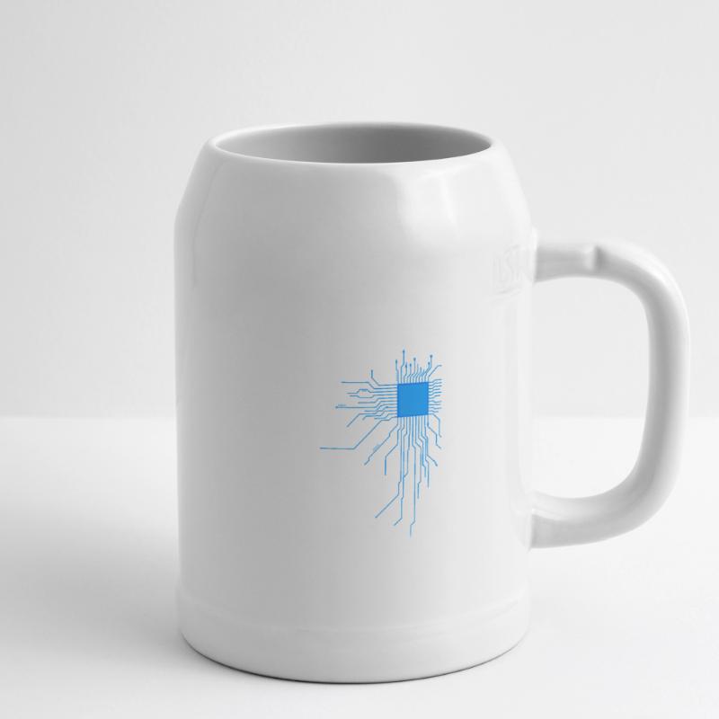 carte bleu ordinateur pc admin core cpu code nerd Chope en céramique