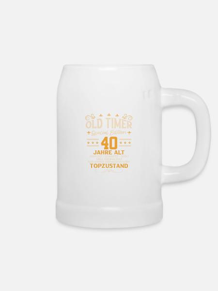Oldtimer Modell 40 Jahre 40. Geburtstag - Bierkrug - Weiß