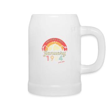 Born January 1984 Mountains Vintage - Beer Mug - white - Right