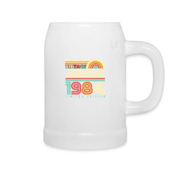 Born January 1984 Vintage - Beer Mug - white - Right