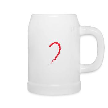 Red Half Heart Gift Idea - Beer Mug - white - Right