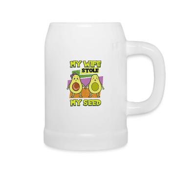 Pregnant My Wife Stole My Gender Reveal Baby - Beer Mug - white - Right