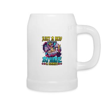 Otaku Just A Boy Who Loves Anime And Ramen Manga - Beer Mug - white - Right