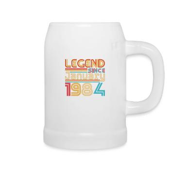 Born 1984 January Vintage - Beer Mug - white - Right