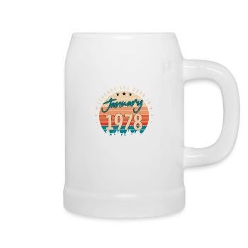 January 1978 Retro Legend - Beer Mug - white - Right