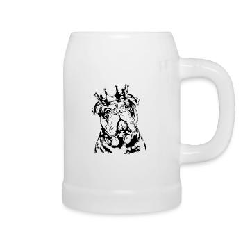OLD DEUTSCH BULLDOG Crown Dog Chiens Wilsigns - Chope en céramique - blanc - Droite