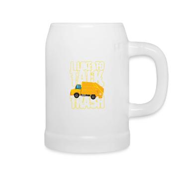 I like to talk trash for a man - Beer Mug - white - Right