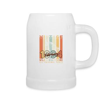 Cadeau Vintage février 1994 - Chope en céramique - blanc - Droite