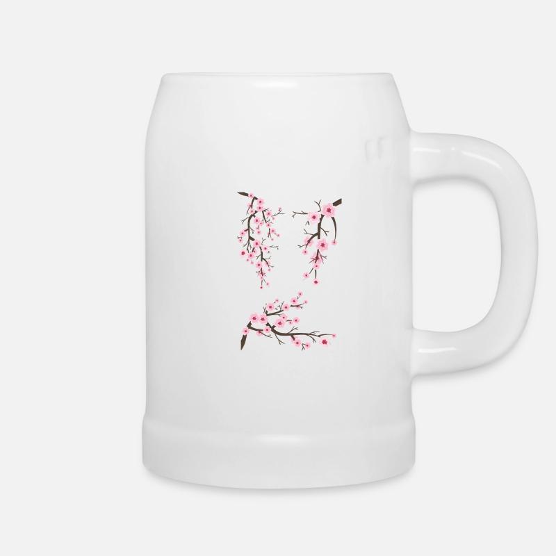 Japanische Kirschblüte Sakura - Bierkrug - Weiß