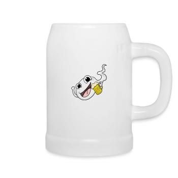 Sperm with beer - Beer Mug - white - Right