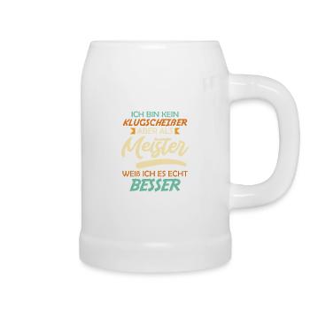 Meisterprüfung Meister Meisterschule Meister - Bierkrug - Weiß - Rechts