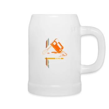 RG28 Mixer DDR Kult - N(o)stalgie Retro - Bierkrug - Weiß - Rechts