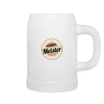 Alles wird gut Meister ist jetzt da Meisterprüfung - Bierkrug - Weiß - Rechts