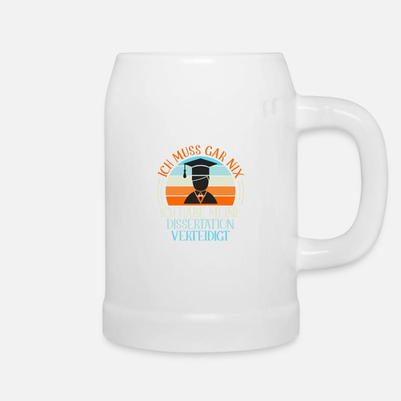 Dissertation verteidigt Promotion 2022 Doktor - Bierkrug - Weiß