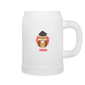 Phd geschafft Doktor Eule Promotion 2022 - Bierkrug - Weiß - Rechts