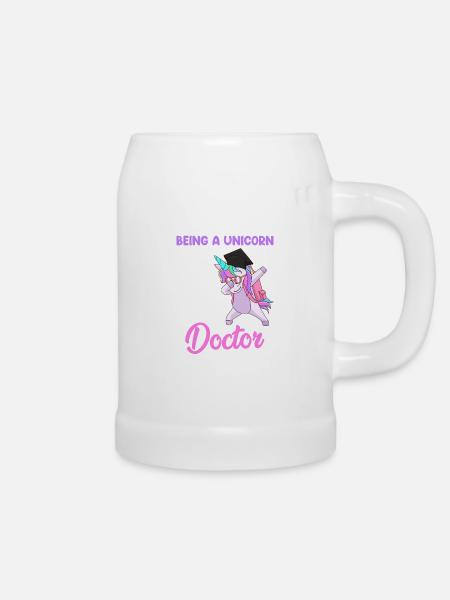 Doktorin 2022 Doktor Einhorn Promotion - Bierkrug - Weiß