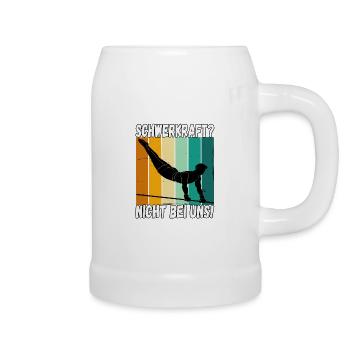Schwerkraft? Nicht Bei Uns - Turnen Turner - Bierkrug - Weiß - Rechts