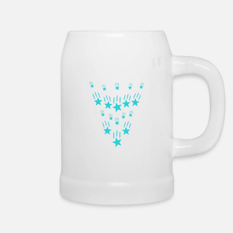 Sternen Regen Geschenkidee - Bierkrug - Weiß