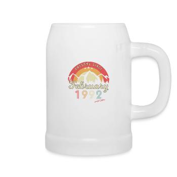 Geschenkidee Vintage Februar 1992 - Bierkrug - Weiß - Rechts