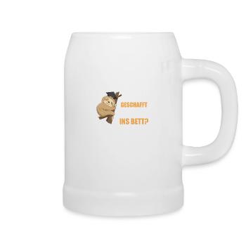 Matura geschafft kann ich ins Bett Matura - Bierkrug - Weiß - Rechts