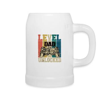 Level Papa Unlocked - Beer Mug - white - Right
