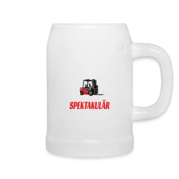Ich fahre nicht perfekt aber spektakulär - Bierkrug - Weiß - Rechts