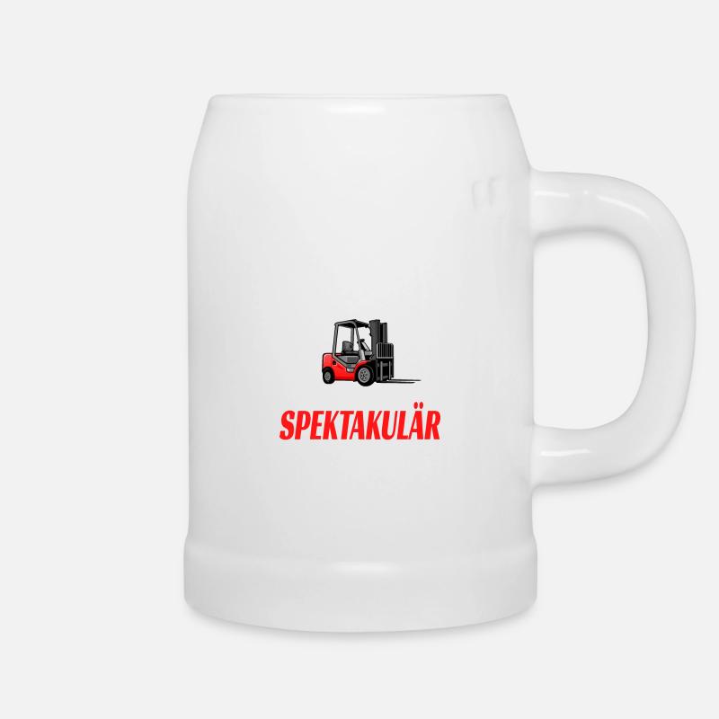 Ich fahre nicht perfekt aber spektakulär - Bierkrug - Weiß