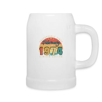Février 1974 Unstoppable Vintage - Chope en céramique - blanc - Droite