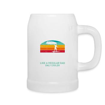 Wing Foiling Papa comme normal mais cool Wing Surf - Chope en céramique - blanc - Droite
