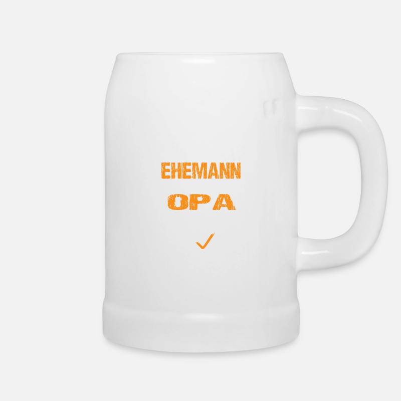 Vater Ehemann und Opa - Bierkrug - Weiß
