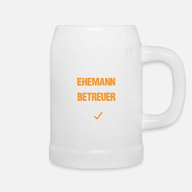 Vater Ehemann und Betreuer - Bierkrug - Weiß