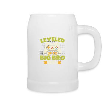 Leveled Up to Big Brother 2023 - Beer Mug - white - Right
