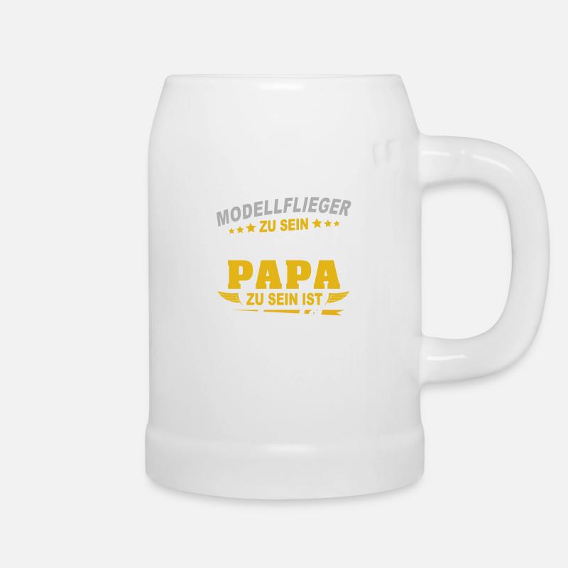Modellflieger Papa Modellflug Modellfliegen - Bierkrug - Weiß