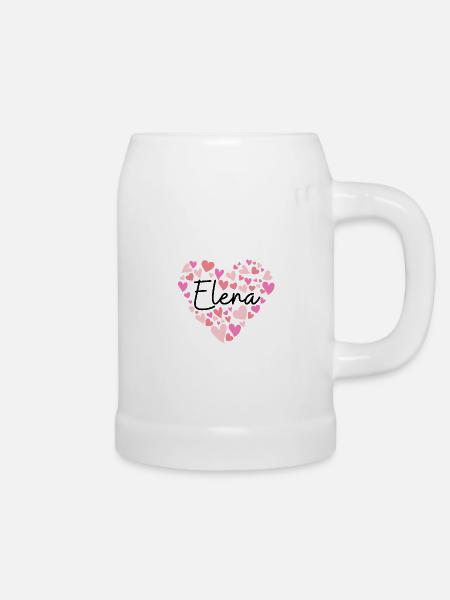 Ich liebe Elena - Bierkrug - Weiß