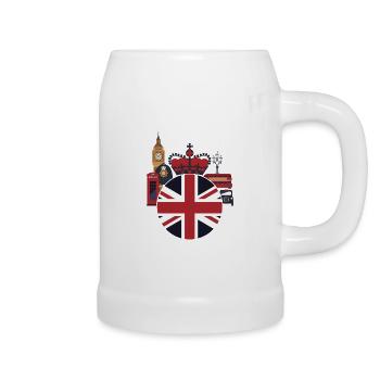 London - Bierkrug - Weiß - Rechts