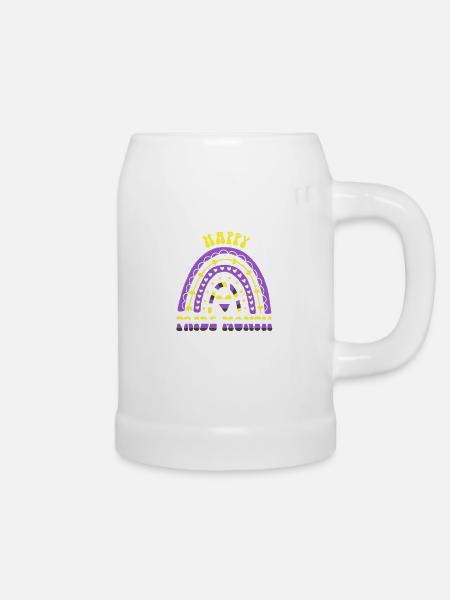 Happy Pride Month Nonbinary Regenbogen - Bierkrug - Weiß