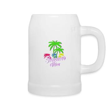 Summer Vibes - Bierkrug - Weiß - Rechts