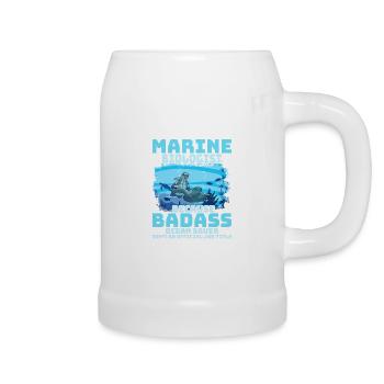 Marine Biologist Because Badass Ocean Saver Scient - Bierkrug - Weiß - Rechts