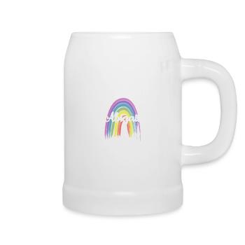 ABIGAIL Rainbow Cursive - Beer Mug - white - Right