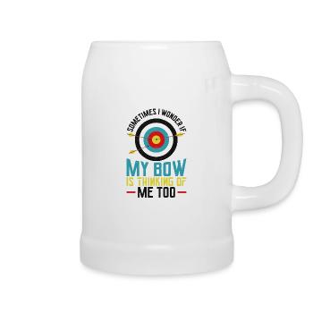 Archery Bow Archer Vintage Target - Beer Mug - white - Right