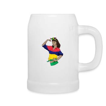 Mauritius Girl Unbreakable Patrimoine de Maurice - Chope en céramique - blanc - Droite