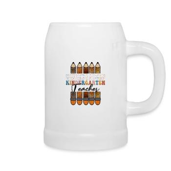 Kindergärtnerin Leopard Pencil Back To School - Bierkrug - Weiß - Rechts