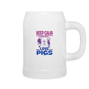 Pig Pig PigLet Sow Pigs Gift - Beer Mug - white - Right