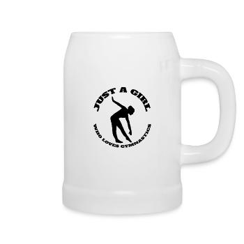 Gymnastics Girls Floor Gymnastics Gymnastics Gymnast - Beer Mug - white - Right