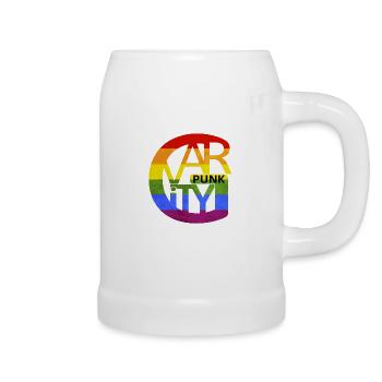 pride gravity Buchstabe für Punks - Bierkrug - Weiß - Rechts