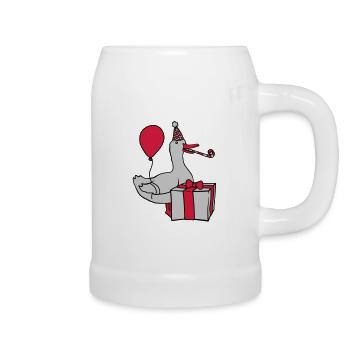 Birthday Party Celebrate Goose - Beer Mug - white - Right