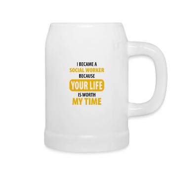 Social Work - Beer Mug - white - Right