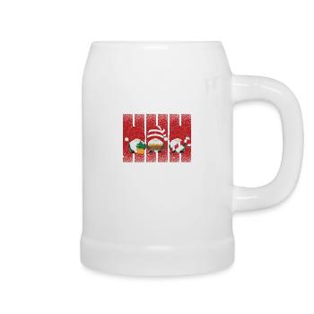 Christmas Gnome Funny Gnome Holiday Hanging - Beer Mug - white - Right