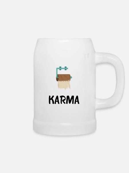 KARMA - Bierkrug - Weiß